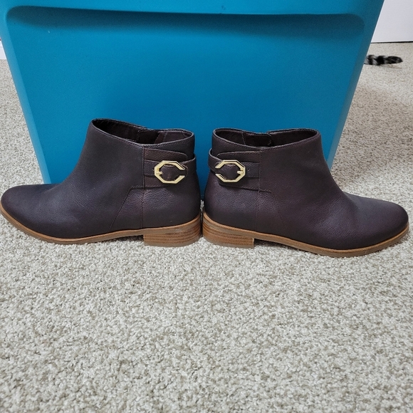 Cole Haan Shoes - Cole Haan Lilah Buckle Ankle Brown Leather Booties, Size 8.5